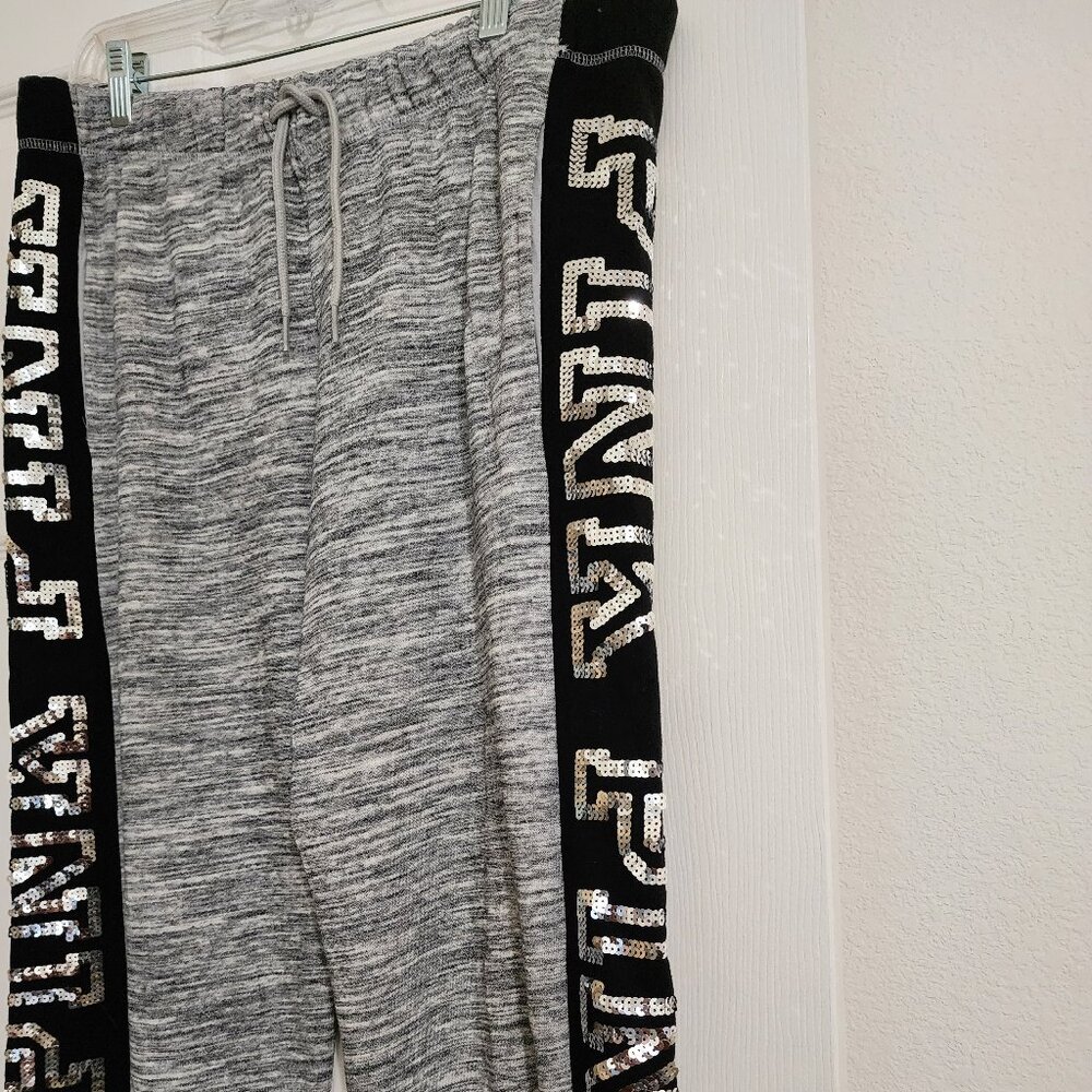 PINK Wide Leg Sweat Pants size Medium - Picture 3 of 5